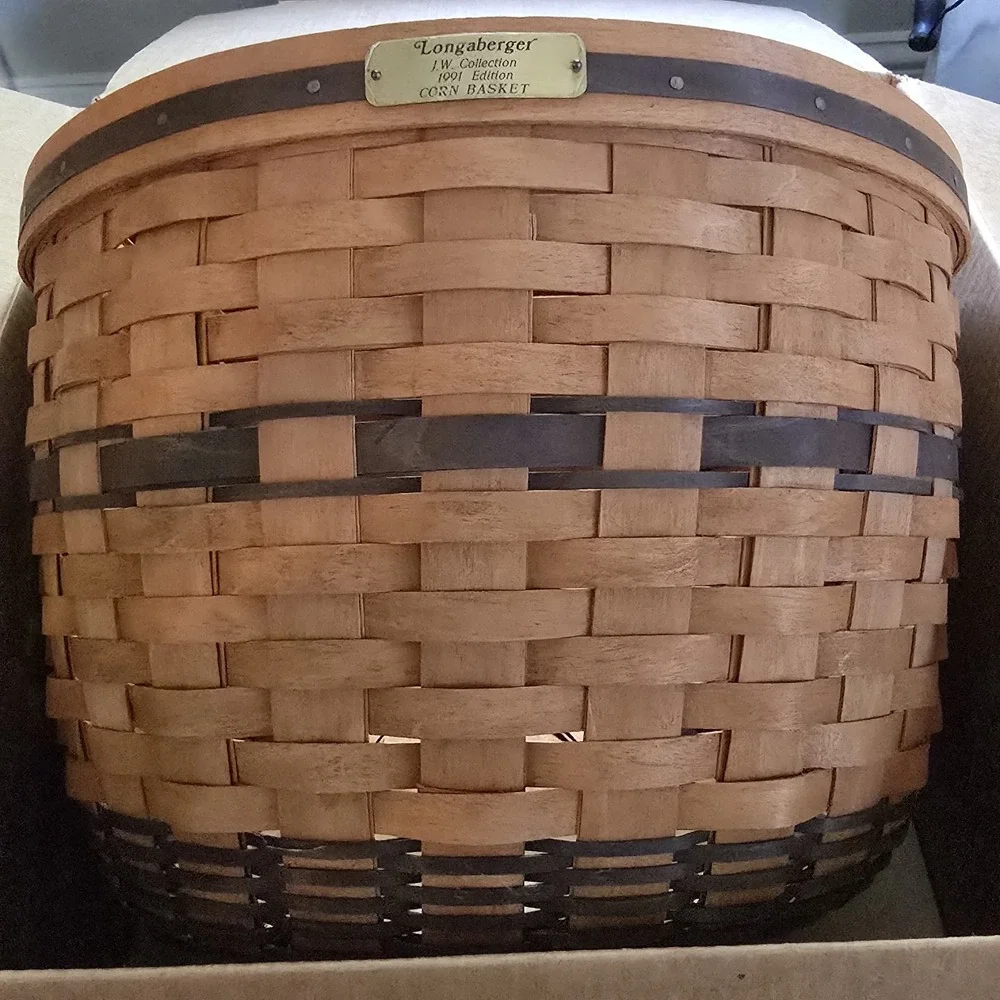 Longaberger JW COLLECTION 1991‎ CORN Basket with  Original Box